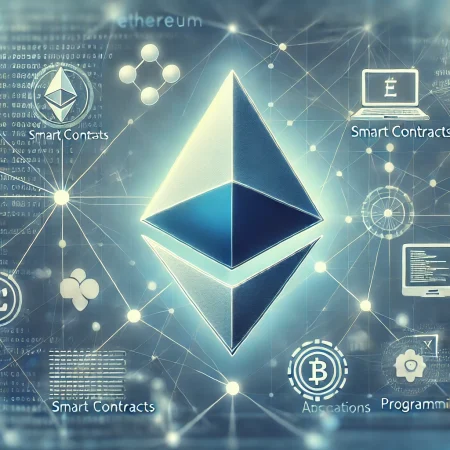 What is Ethereum - A digital representation of the Ethereum logo illustrating blockchain technology and decentralized applications